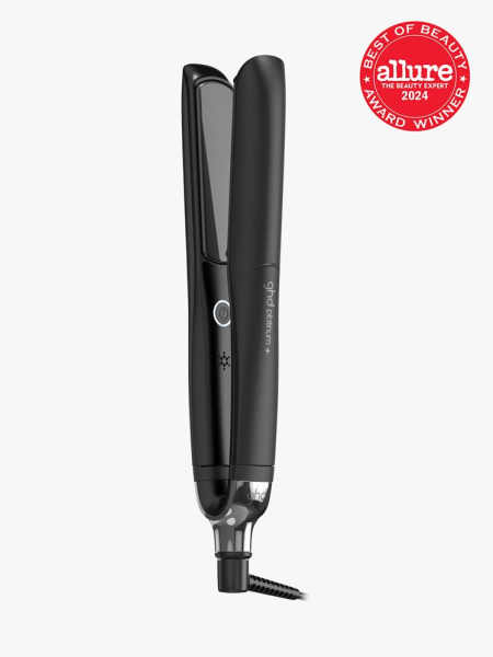 branded black and silver corded flat iron on light gray background with red and white 2024 allure best of beauty seal